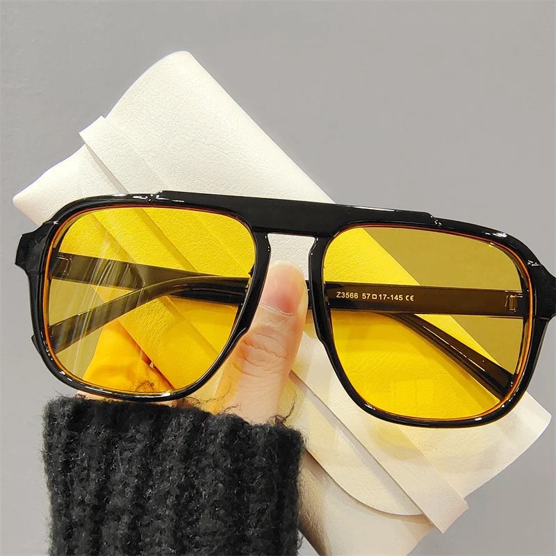 Vintage Fashion Images - 新しい特大フレームサングラスクラシック女性用スポーツ眼鏡ヴィンテージブランドデザインシェード UV400 メガネトレンディなメガネ