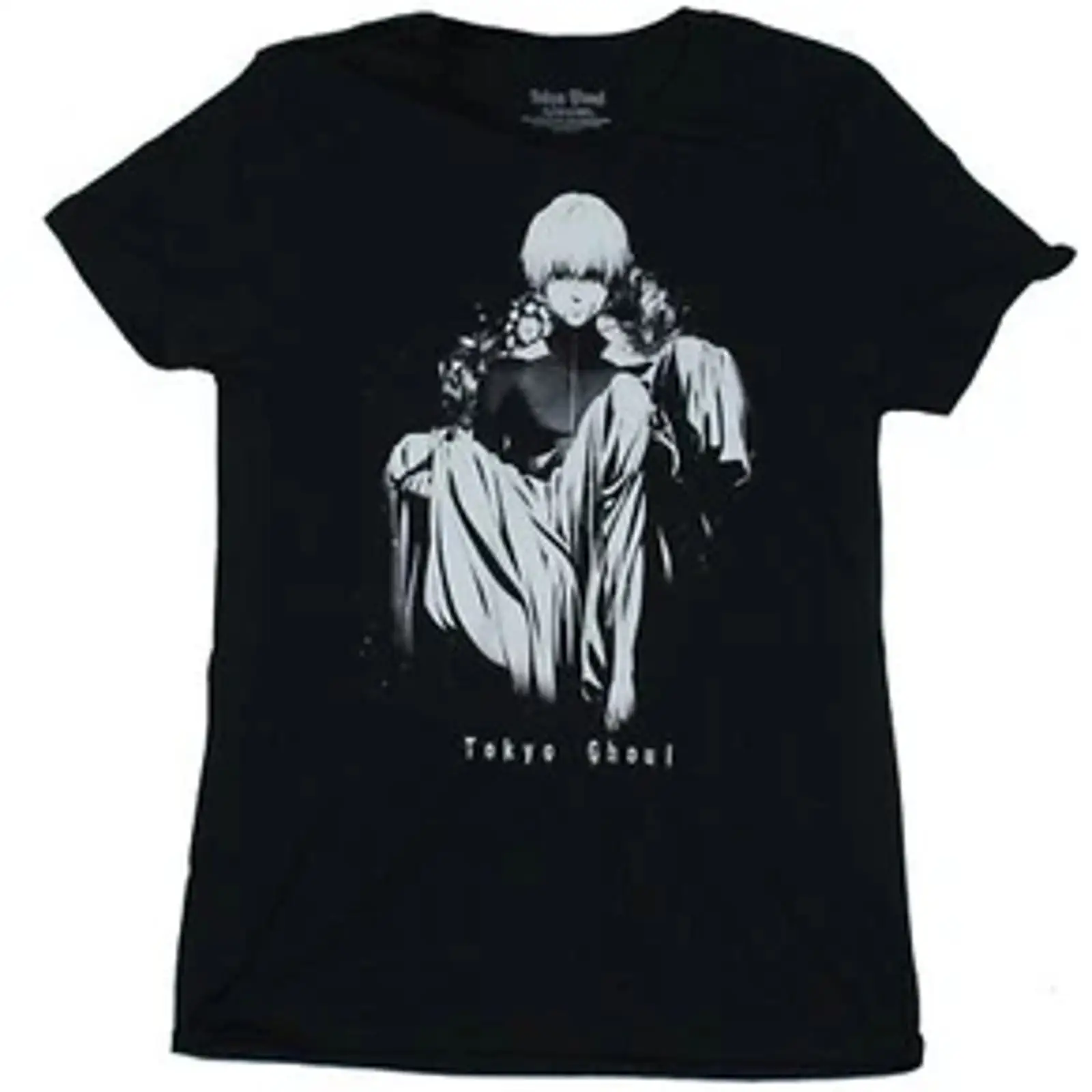 Vintage Fashion Tokyo - 東京グールメンズTシャツ カーリングボディイメージ ヴィンテージウォッシュドトップ 日常着用 グラフィック 快適