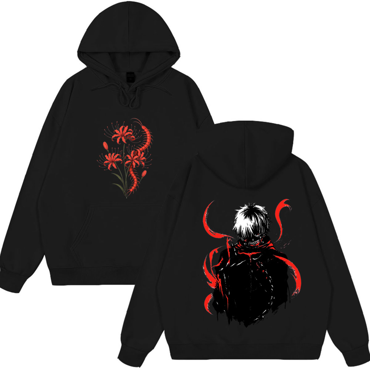 Vintage Fashion Tokyo - アニメ東京グール Juzo Suzuya 面白いトップス冬のファッションヴィンテージカップルスタイルパーカー冬カジュアルトップスルーズフリースストリートウェア