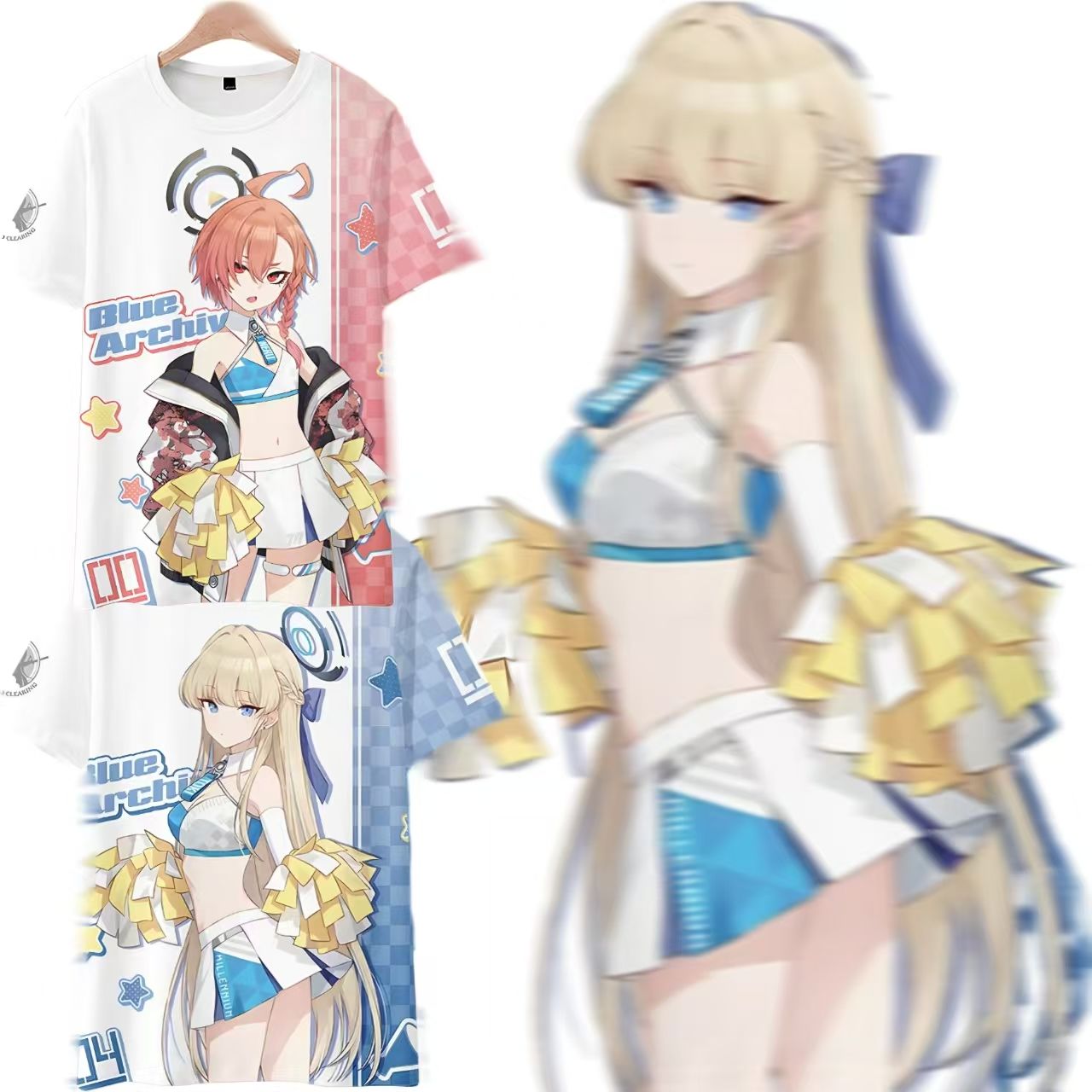 Vintage Fashion Archive - 新しいアニメブルーアーカイブアスマトキコスプレプリント半袖 Tシャツカジュアル Tシャツファッションヴィンテージシャツ夏に多用途