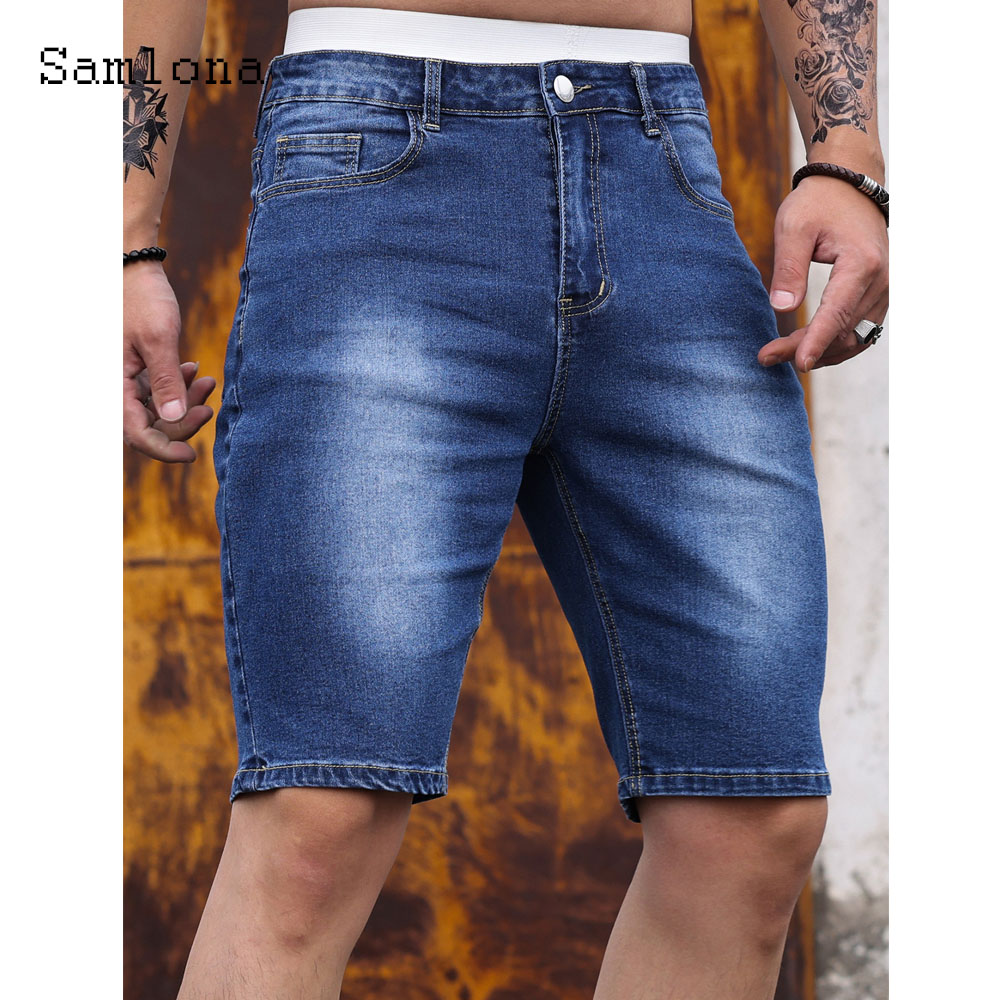 Vintage Fashion Style Men - メンズヴィンテージデニムショーツ,ショートジーンズ,デニム,ミディアムウエスト,デニム,ジッパー,アメリカとヨーロッパのファッション,2024
