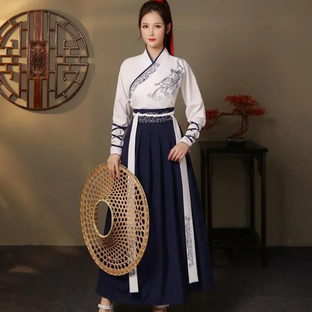 Vintage Fashion Style Men - 現代漢服女性トップスカート 2 点セット男性ヴィンテージファッションコスプレ衣装伝統的な中国服騎士道スタイルのスーツ