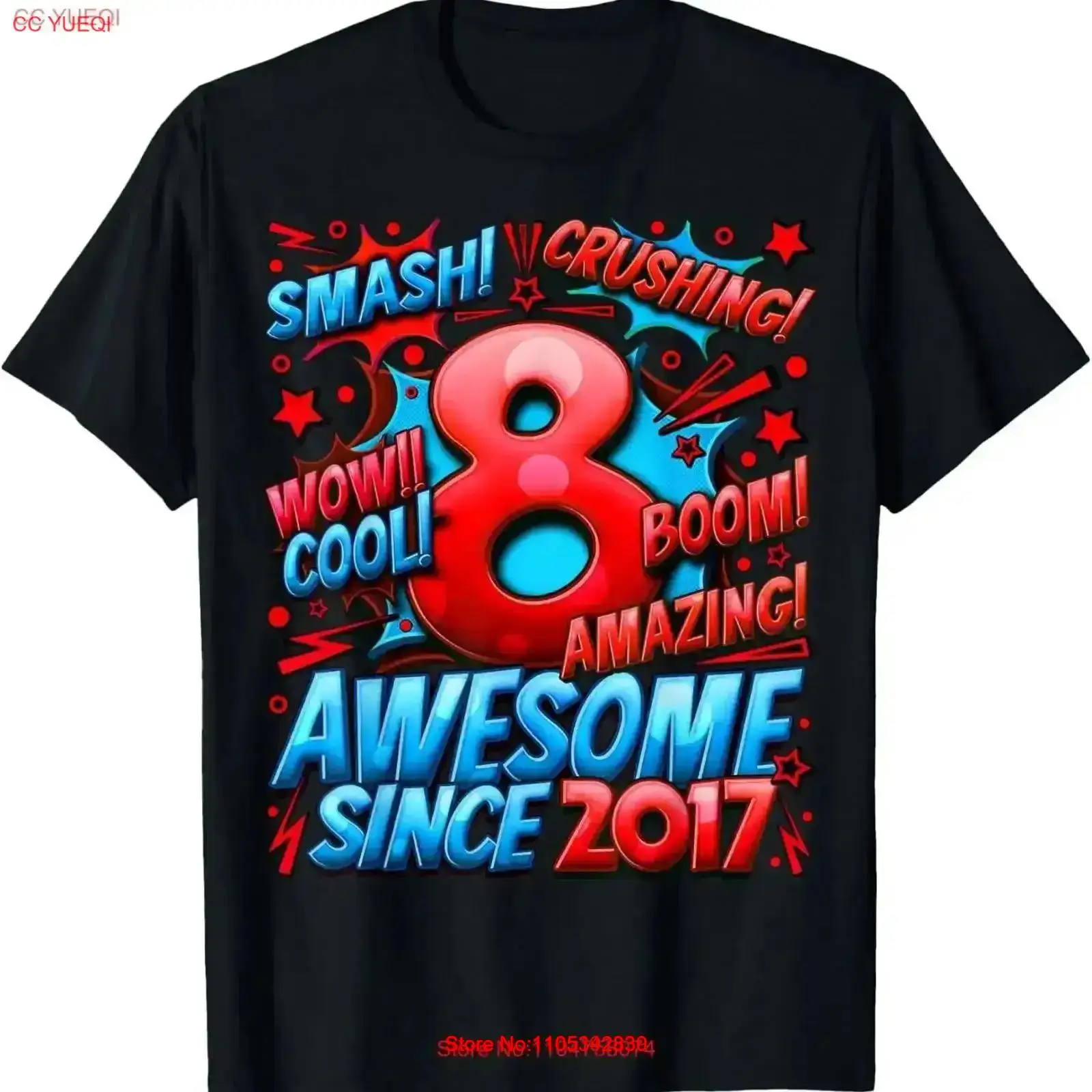 Vintage Fashion Years - 8歳の男の子用 8歳の誕生日ボーイTシャツ ヴィンテージ ウォッシュ加工 スタイリッシュ 多用途