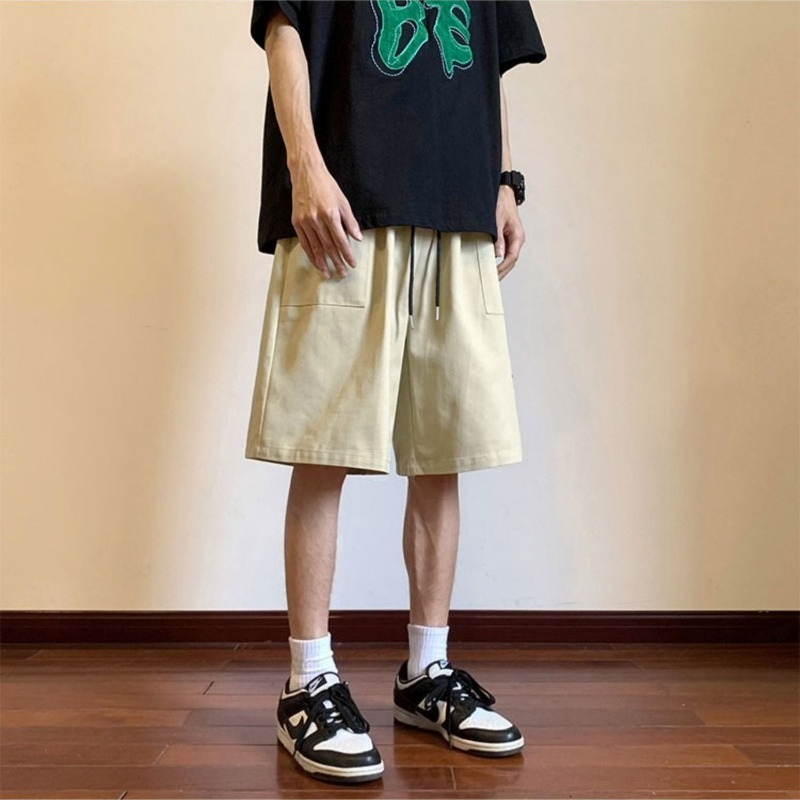 Vintage Fashion Style Men - メンズ夏カジュアルヴィンテージカーゴショーツ膝丈大きなポケット付き多用途アメリカンスタイルファッショントレンディな新しい快適なパンツ