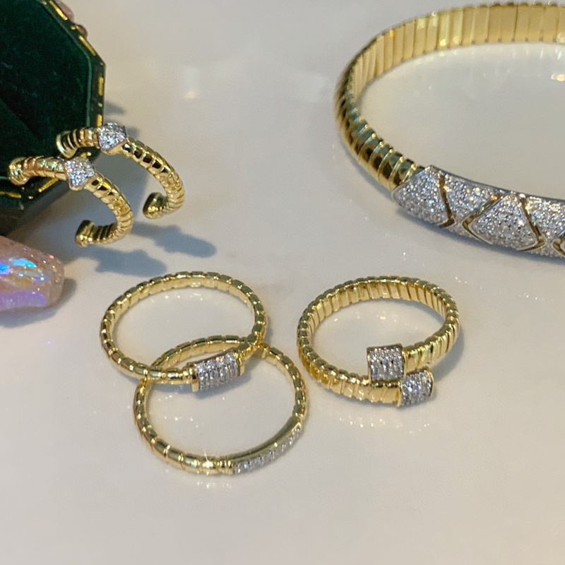 Aazuo 18K イエローゴールド天然ダイヤモンドインスタ - Vintage Fashion Instagram のレビューと価格