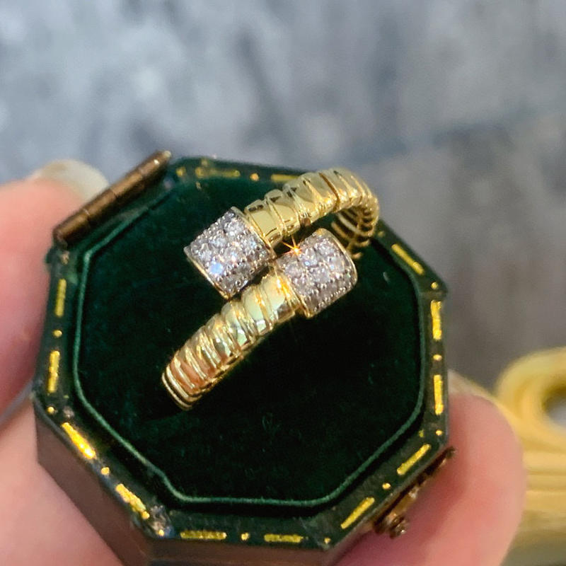 Aazuo 18K イエローゴールド天然ダイヤモンドインスタ - Vintage Fashion Instagram のレビューと価格