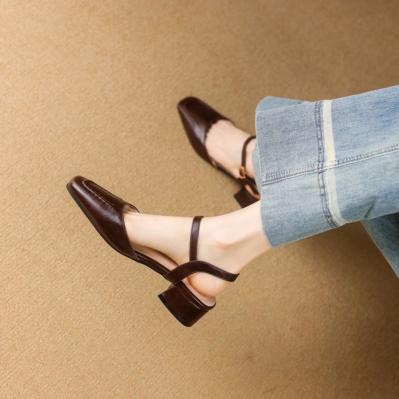 REAVE CAT 2025 女性用サンダル スクエアトゥ  - Vintage Fashion Plus Size のレビューと価格