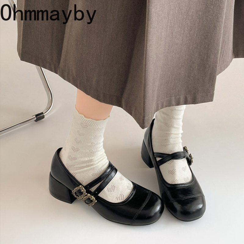 ヴィンテージ厚底メリージェーンシューズ ファッションメタルバ - Vintage Fashion Women Dresses のレビューと価格
