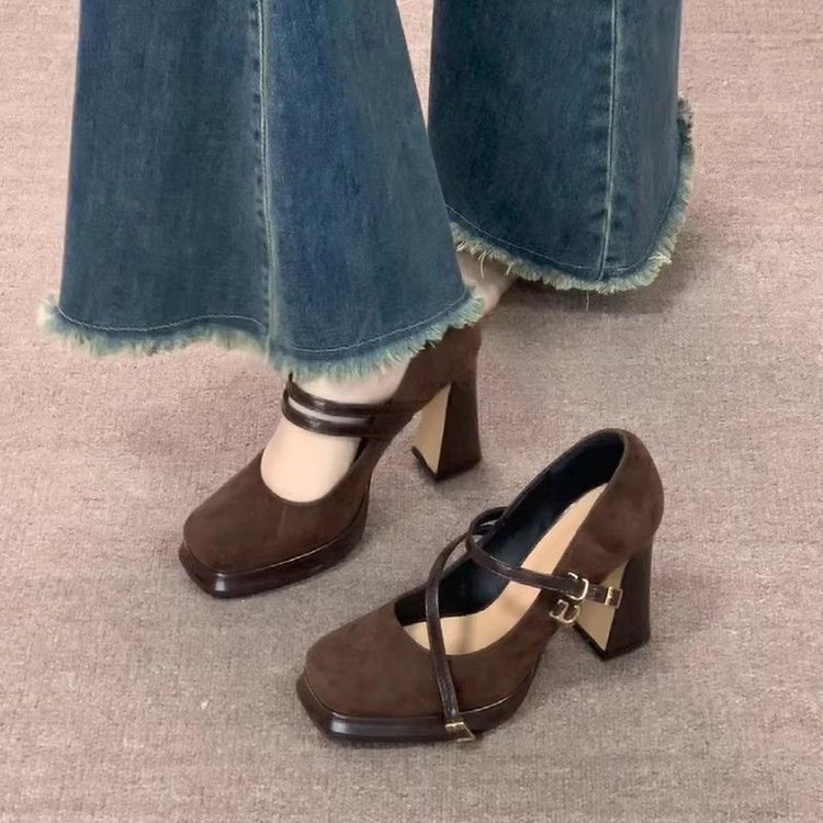 ヴィンテージ風厚底ハイヒール レディース メリージェーンシュ - Vintage Fashion Women Dresses のレビューと価格