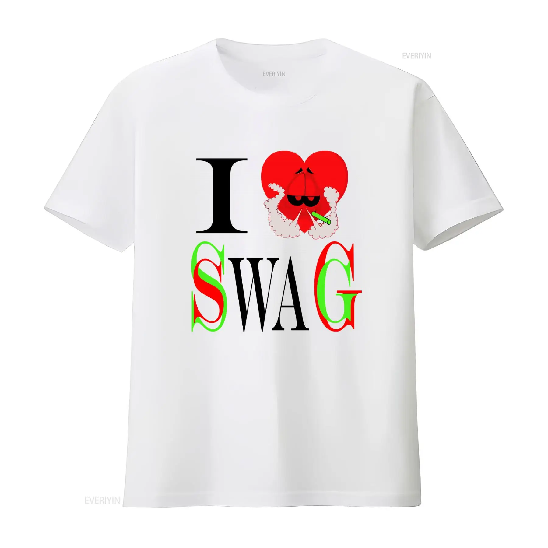 I Swag ハートプリント Tシャツ レトロスタイル トレ - Vintage Fashion Style Men のレビューと価格