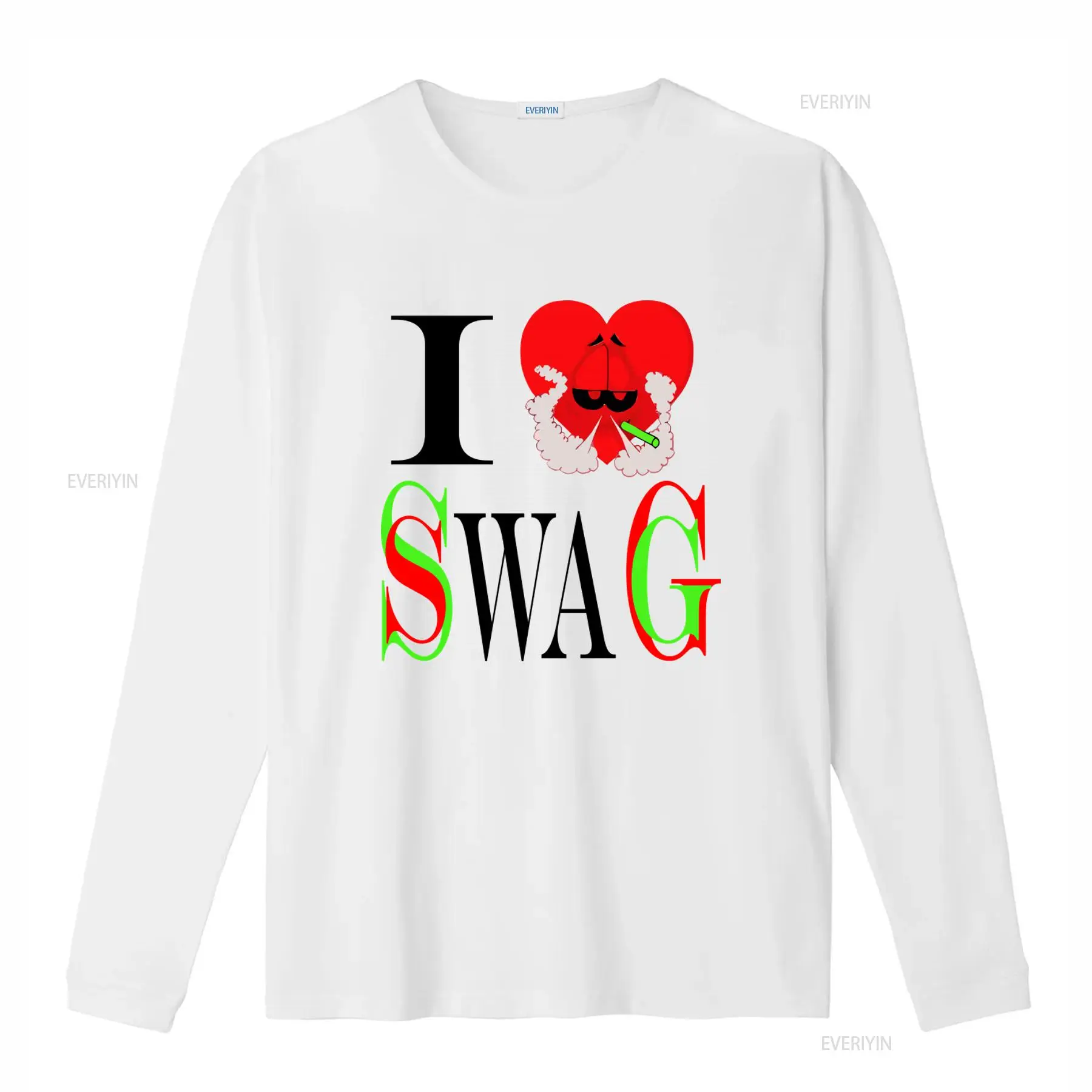 I Swag ハートプリント Tシャツ レトロスタイル トレ - Vintage Fashion Style Men のレビューと価格