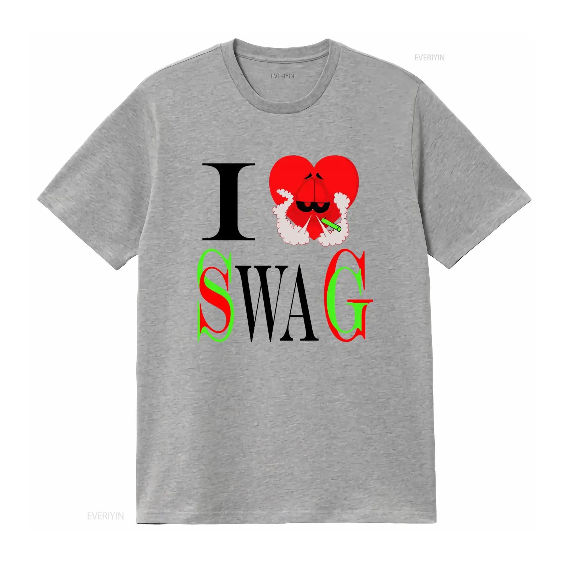 I Swag ハートプリント Tシャツ レトロスタイル トレ - Vintage Fashion Style Men のレビューと価格