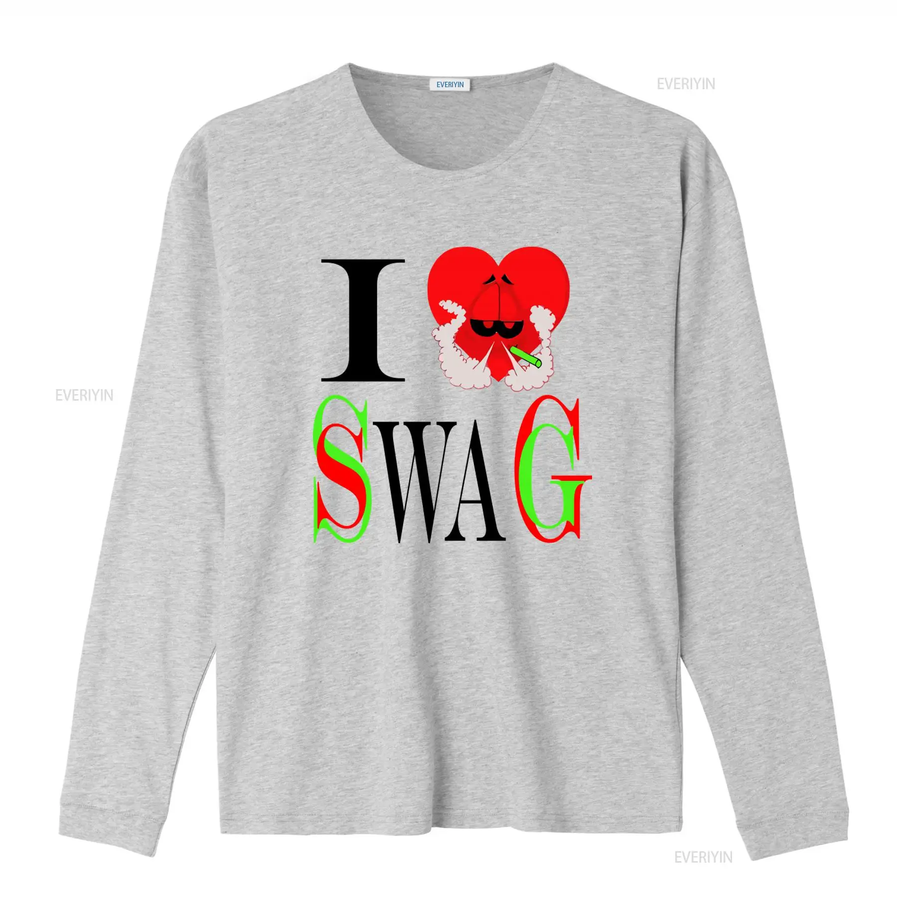 I Swag ハートプリント Tシャツ レトロスタイル トレ - Vintage Fashion Style Men のレビューと価格