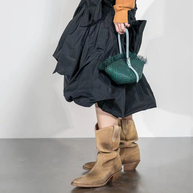 ファッションヴィンテージブーツ スプリットトゥ 韓国風チャン - Vintage Fashion Designers のレビューと価格