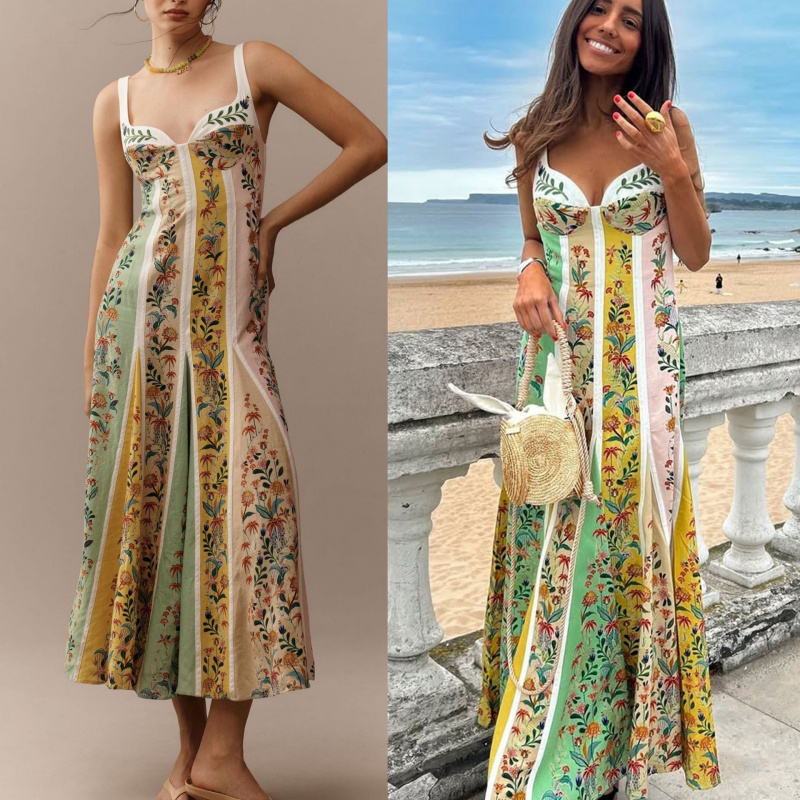 ファッションエレガントな女性のノースリーブパーティードレスカ - Vintage Fashion Women Dresses のレビューと価格