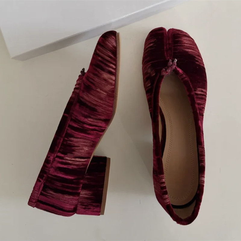ファッションプリーツデザイナーフランネルスプリットトゥ女性用 - Vintage Fashion Designers のレビューと価格