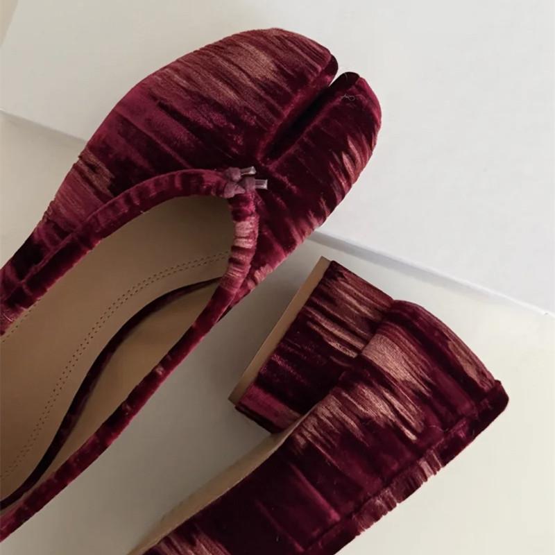ファッションプリーツデザイナーフランネルスプリットトゥ女性用 - Vintage Fashion Designers のレビューと価格