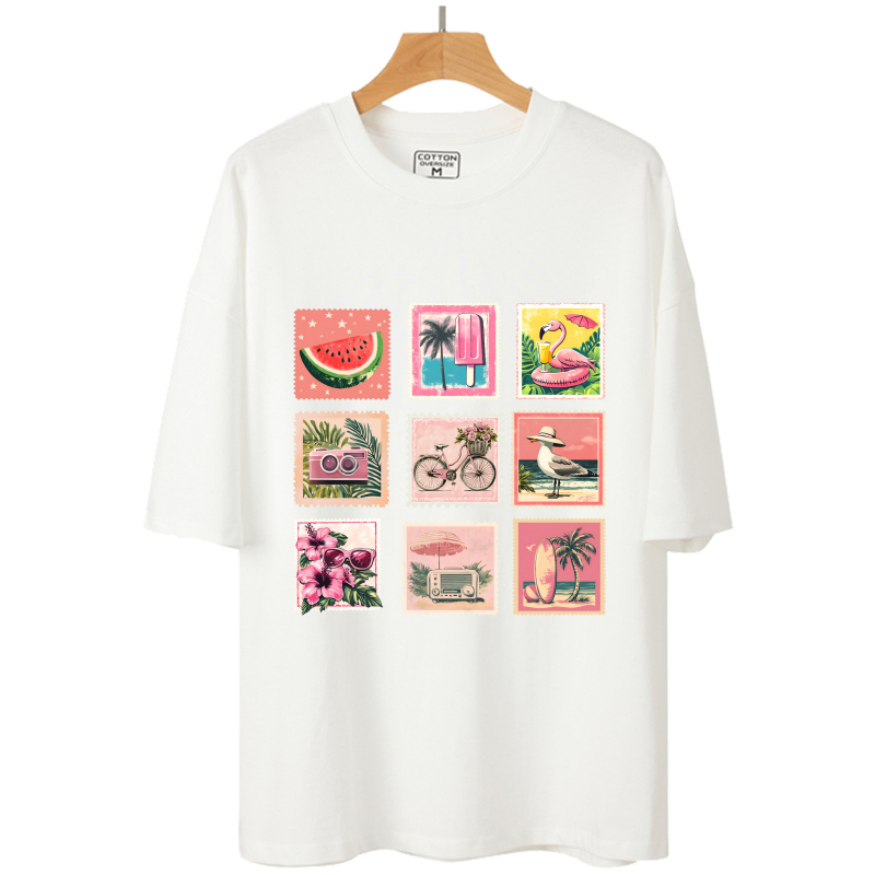 7 センチメートルピンクレトロスタンプ熱伝達粘着コンビネーシ - Vintage Fashion Magazine のレビューと価格