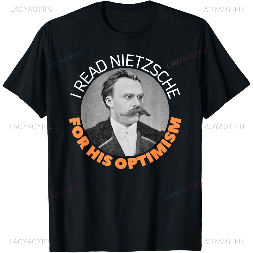フリードリヒ・ニーチェ楽観主義ギフトドイツ哲学皮肉 Tシャツ - Vintage Fashion Style Men のレビューと価格
