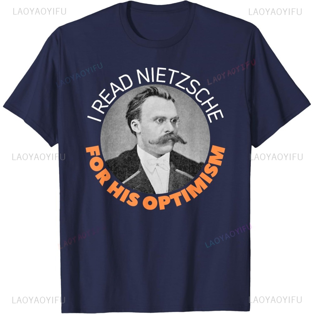 フリードリヒ・ニーチェ楽観主義ギフトドイツ哲学皮肉 Tシャツ - Vintage Fashion Style Men のレビューと価格