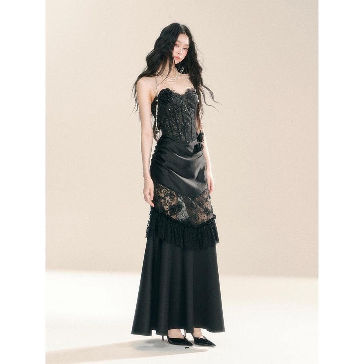 ヴィンテージゴシックグランジ Y2k レースドレス女性ダーク - Vintage Fashion Women Dresses のレビューと価格