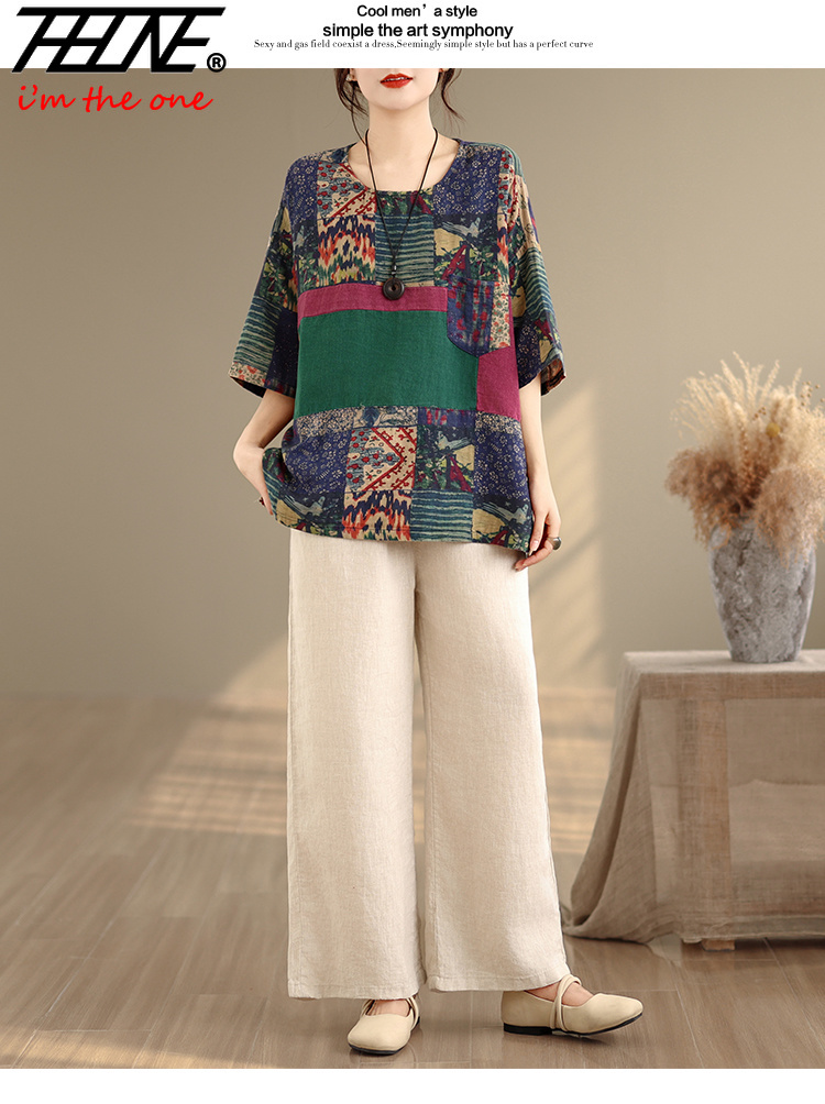 THHONE プラスサイズのファッション夏の女性のブラウスコ - Vintage Fashion Plus Size のレビューと価格