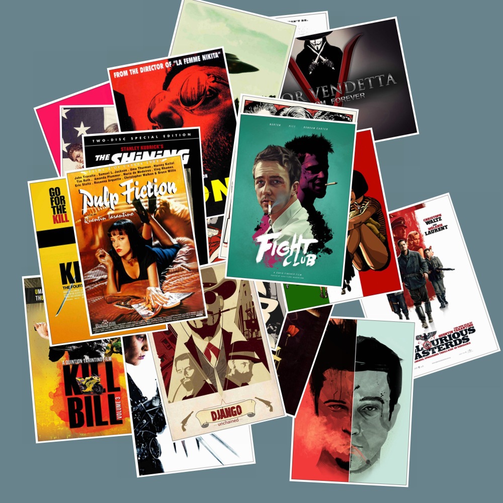 25 個クラシック映画ポスターステッカーパルプフィクショング - Vintage Fashion Magazine のレビューと価格