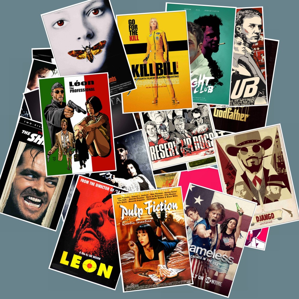 25 個クラシック映画ポスターステッカーパルプフィクショング - Vintage Fashion Magazine のレビューと価格
