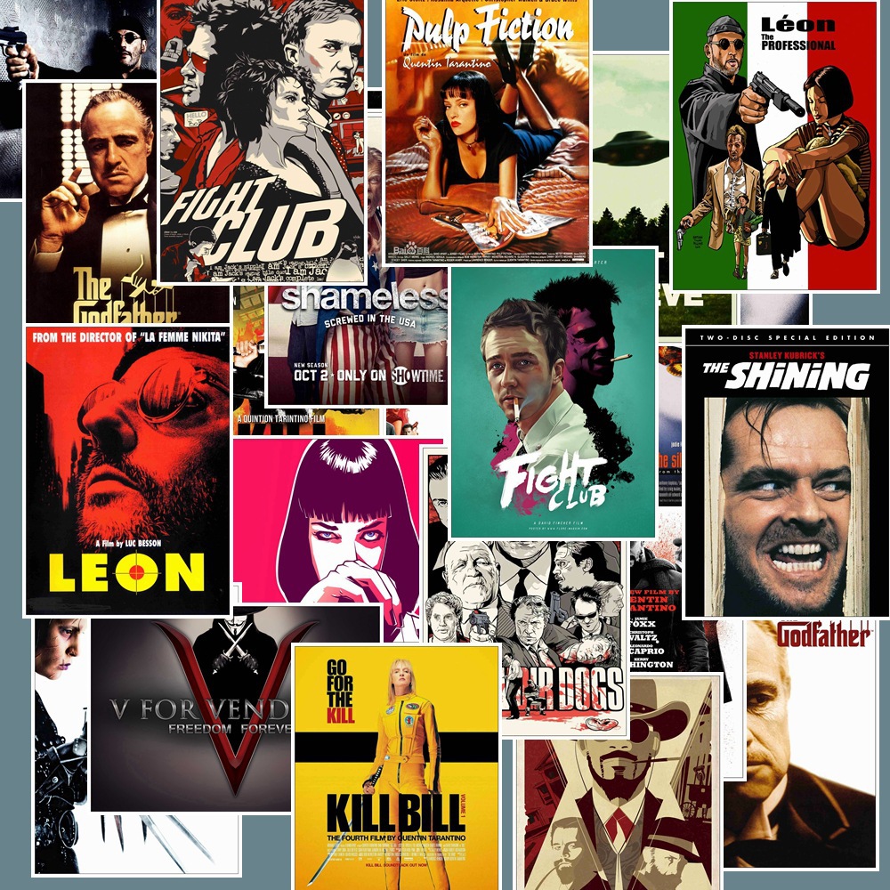 25 個クラシック映画ポスターステッカーパルプフィクショング - Vintage Fashion Magazine のレビューと価格