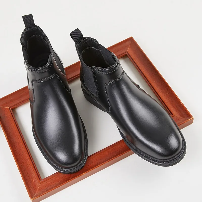 ヴィンテージメンズレザーオックスフォードブーツ高級ハンドメイ - Vintage Fashion Style Men のレビューと価格