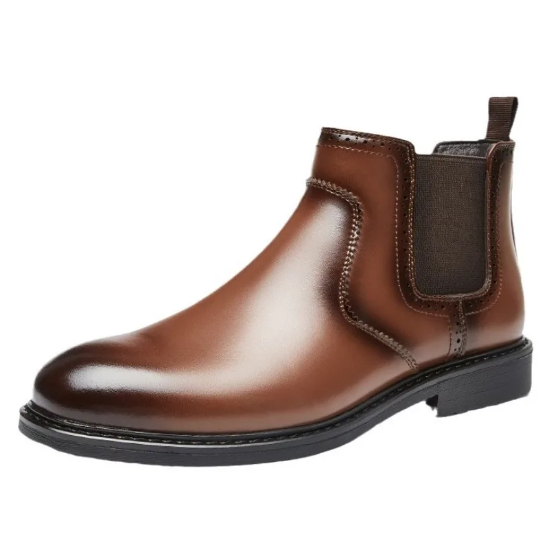 ヴィンテージメンズレザーオックスフォードブーツ高級ハンドメイ - Vintage Fashion Style Men のレビューと価格