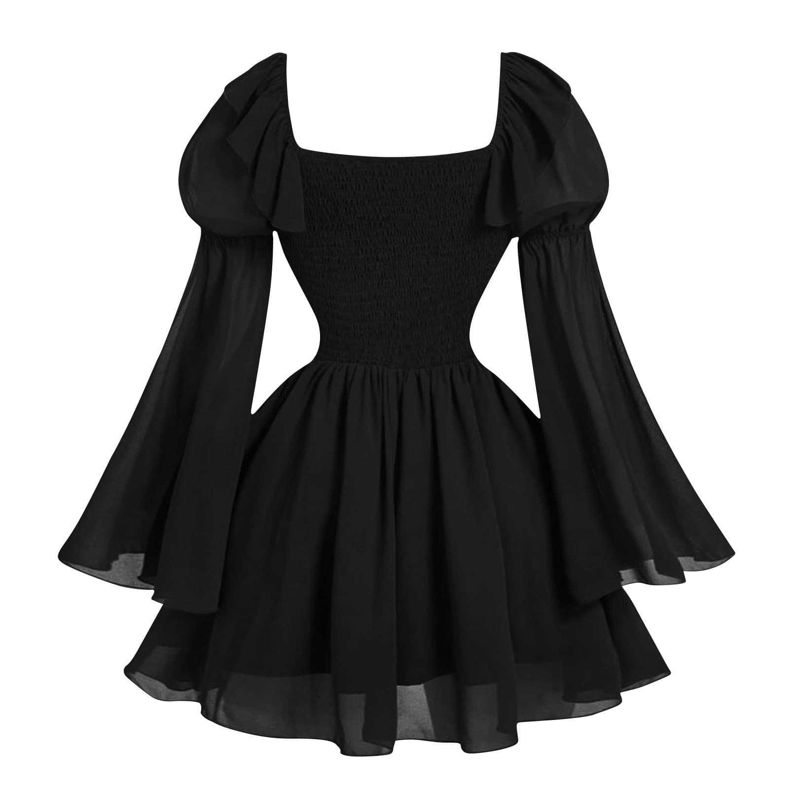 ルネサンス中世風長袖パフスリーブドレス ハロウィンカーニバル - Vintage Fashion Women Dresses のレビューと価格