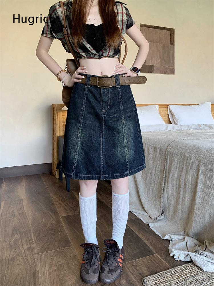 ストリートウェア ヴィンテージ Aライン デニム ミディスカ - Denim Skirt Midi Vintage のレビューと価格