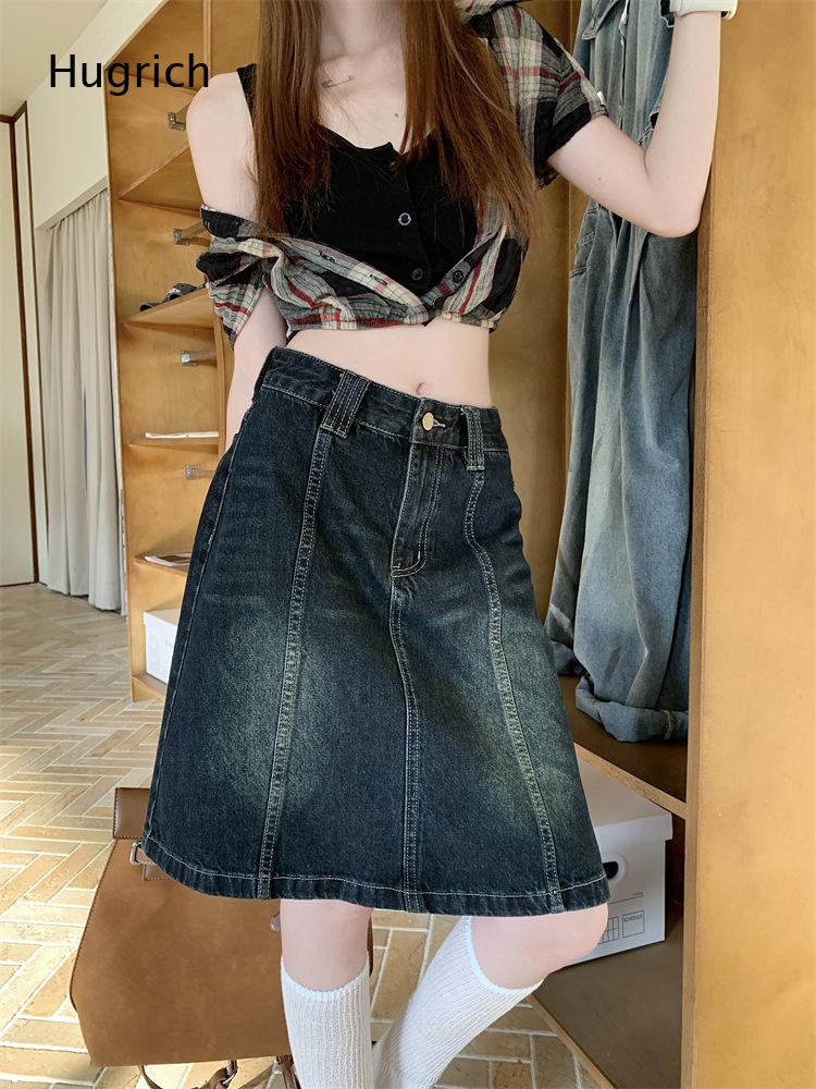ストリートウェア ヴィンテージ Aライン デニム ミディスカ - Denim Skirt Midi Vintage のレビューと価格