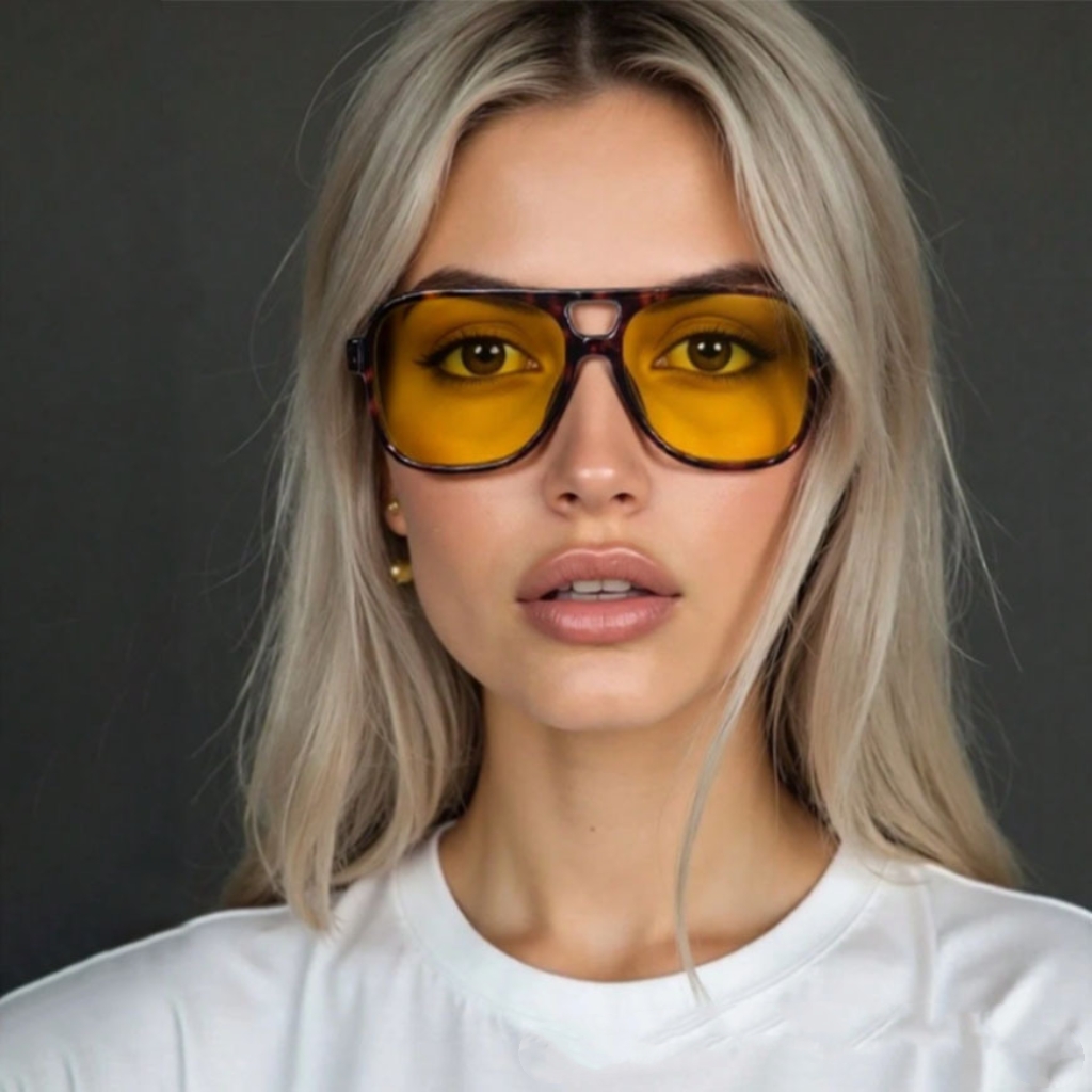 新しいヴィンテージクラシックデザイナーダブルブリッジパイロッ - Vintage Fashion Images のレビューと価格