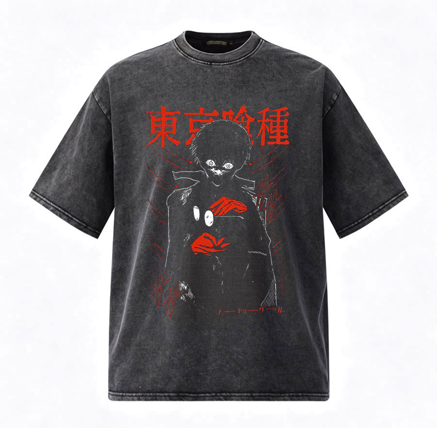 ヴィンテージウォッシュアニメ東京グールカネキケン Tシャツメ - Vintage Fashion Tokyo のレビューと価格
