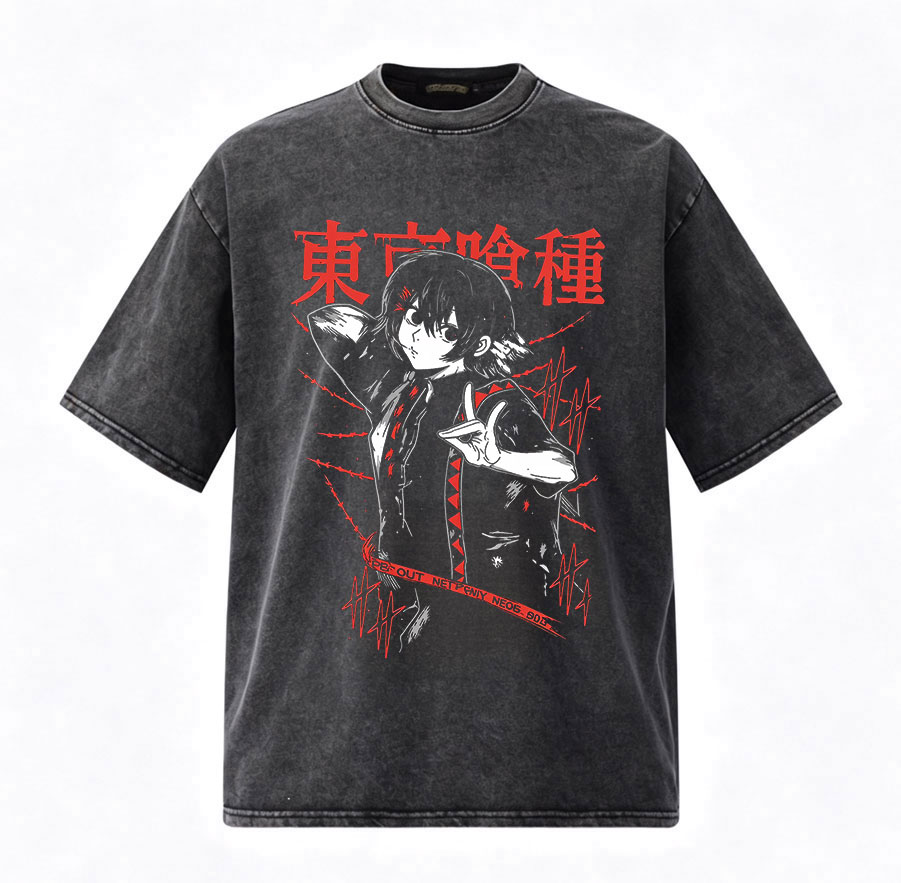 ヴィンテージウォッシュアニメ東京グールカネキケン Tシャツメ - Vintage Fashion Tokyo のレビューと価格