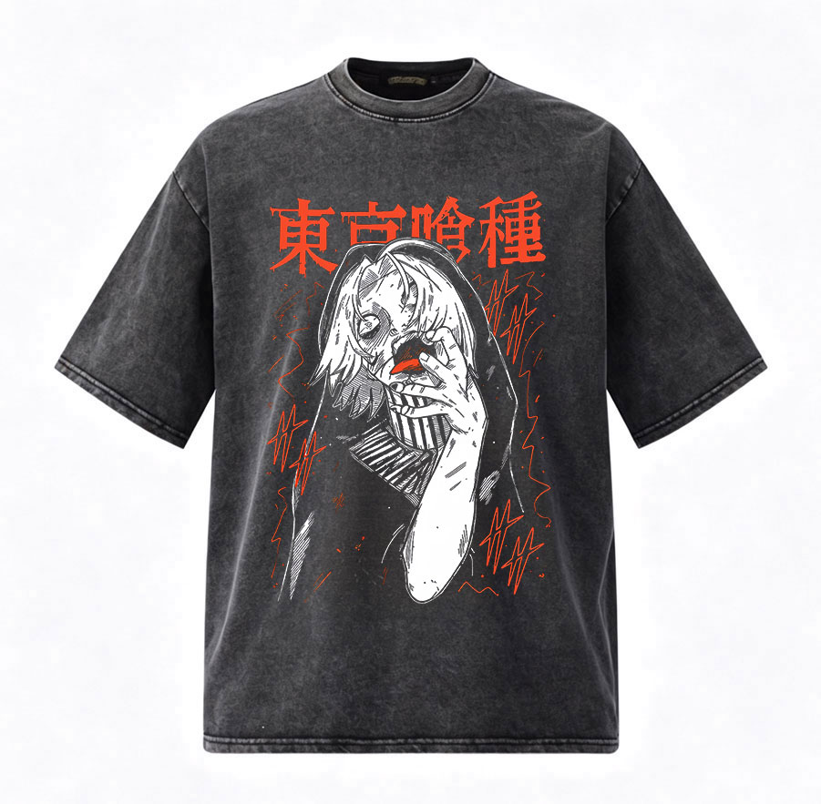 ヴィンテージウォッシュアニメ東京グールカネキケン Tシャツメ - Vintage Fashion Tokyo のレビューと価格