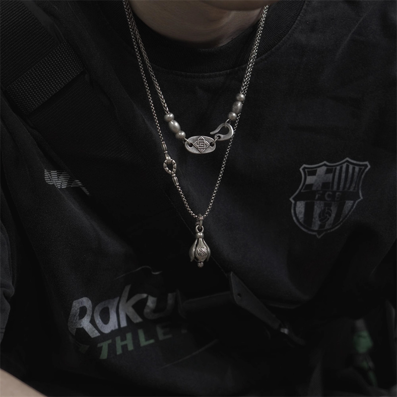 日本のトレンドヴィンテージ蓮の花ペンダントネックレス男性と女 - Vintage Fashion Instagram のレビューと価格