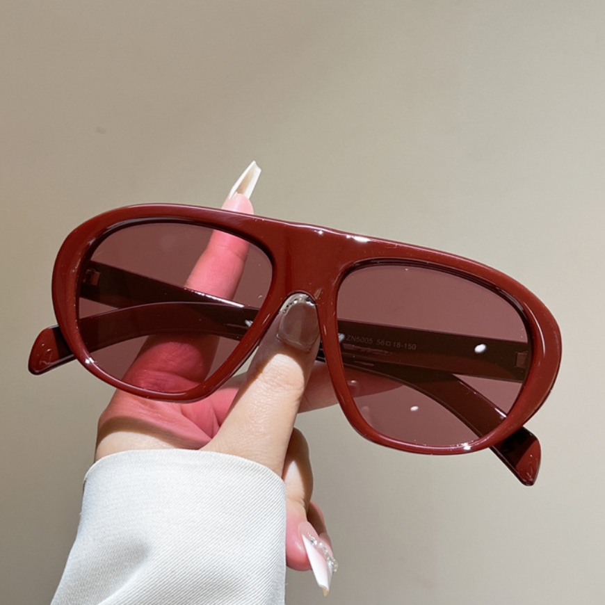 新しい特大パイロットサングラス女性男性ヴィンテージブランドサ - Vintage Fashion Images のレビューと価格