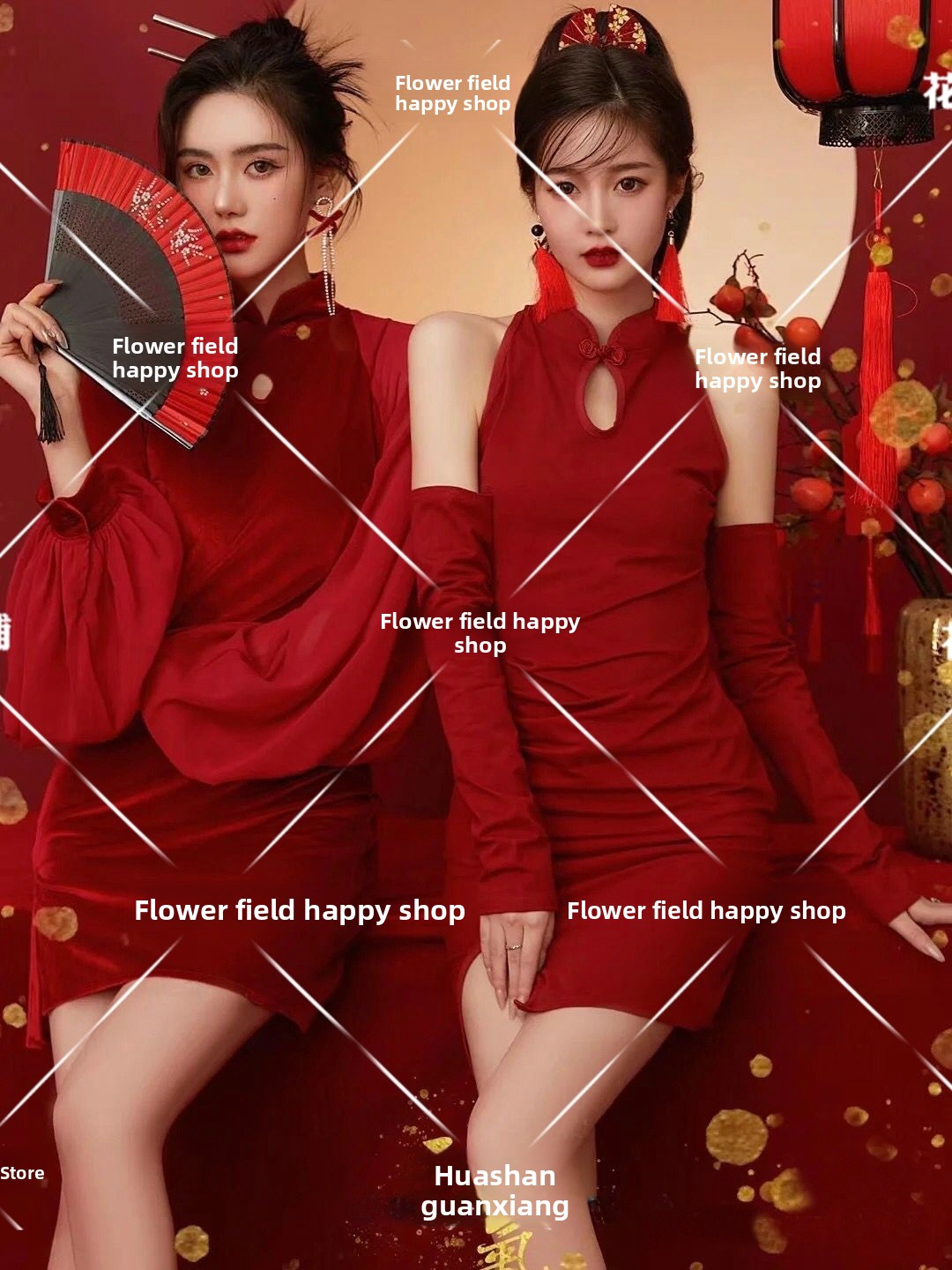 新年ヴィンテージ写真スタジオファッショナブルな親友ポートレー - Vintage Fashion Years のレビューと価格